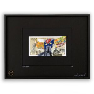 CISCØ (Né en 1979) GOLDO GRAFF 2023Acrylique sur billet de banque.