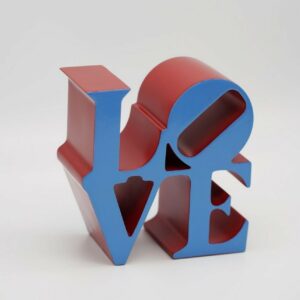 Robert INDIANA (d'après)   Love Blue & Red , 2018.