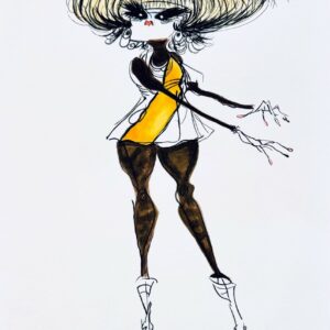 Tim BURTON (Né en 1958)  Woman with blond hair.