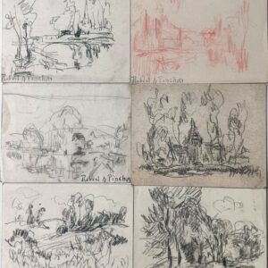 Robert-Antoine PINCHON (1886-1943) Ensemble de 6 dessins au crayon sur papier