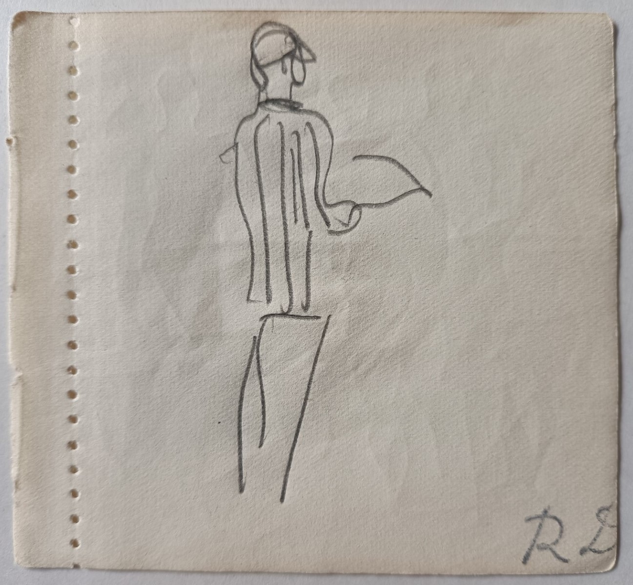 Raoul DUFY (1877-1953) « Étude pour les rameurs à Henley » - Dessin à la mine de plomb sur papier.