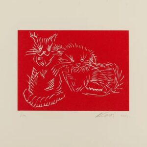 AI WEIWEI (Né en 1957) Cats (Red).