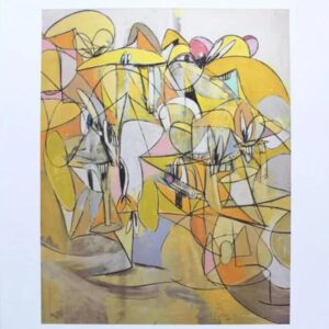 George CONDO (Né en 1957)  Plate 7, Pink and Yellow Sweep (2011).