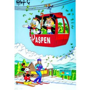 Alec MONOPOLY (Né en 1986) Aspen Snow day, 2024.