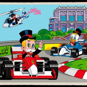 Alec MONOPOLY (Né en 1986) Monaco F1 Print (2024).