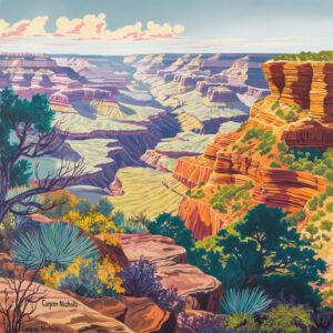 LILY YCF (Né en 1993) Echoes of the Canyon.2021.