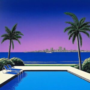 Richard PRINCE (Né en 1994) City reflections by the pool,2023.