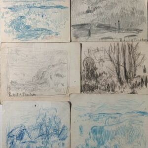 Robert-Antoine PINCHON (1886-1943) Ensemble de 6 dessins au crayon sur papier