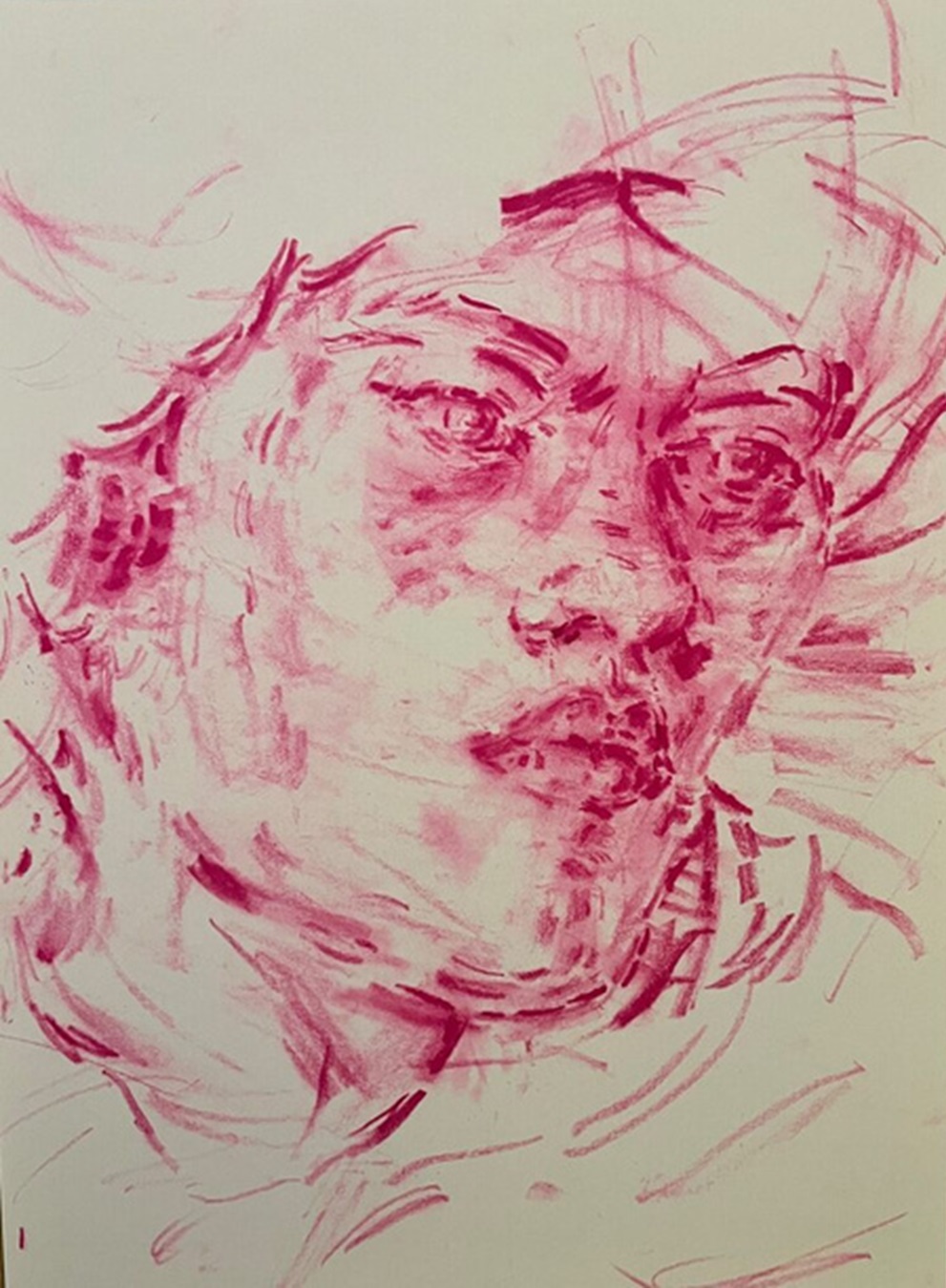Elizabeth PEYTON (Née en 1965) Mai (Afterlife) after Sir Joshua Reynolds' Portrait of Mai (Omai).