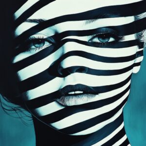 Léna VERIS (Né en 1982) Silent Stripes,2022.
