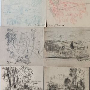 Robert-Antoine PINCHON (1886-1943) Ensemble de 6 dessins au crayon sur papier