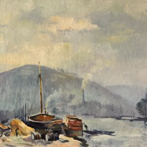 Robert-Antoine PINCHON (1886-1943) La cote Sainte-Catherine et les quais de Paris à Rouen.