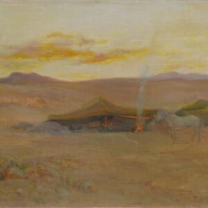 Louis Ferdinand ANTONI (1872-1940) Campement en Afrique du Nord à Tozeur.
