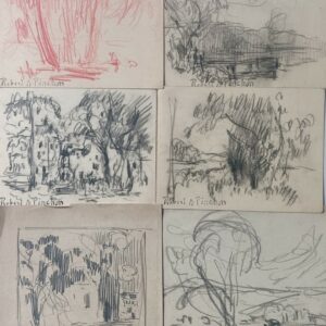 Robert-Antoine PINCHON (1886-1943) Ensemble de 6 dessins au crayon sur papier