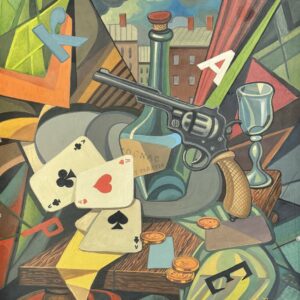 Ivan PUNI (1892-1956), D’Après.  Composition aux cartes