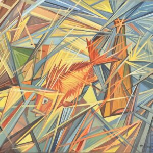 Mikhail LARIONOV (1881-1964), Attribué à. Composition futuriste.