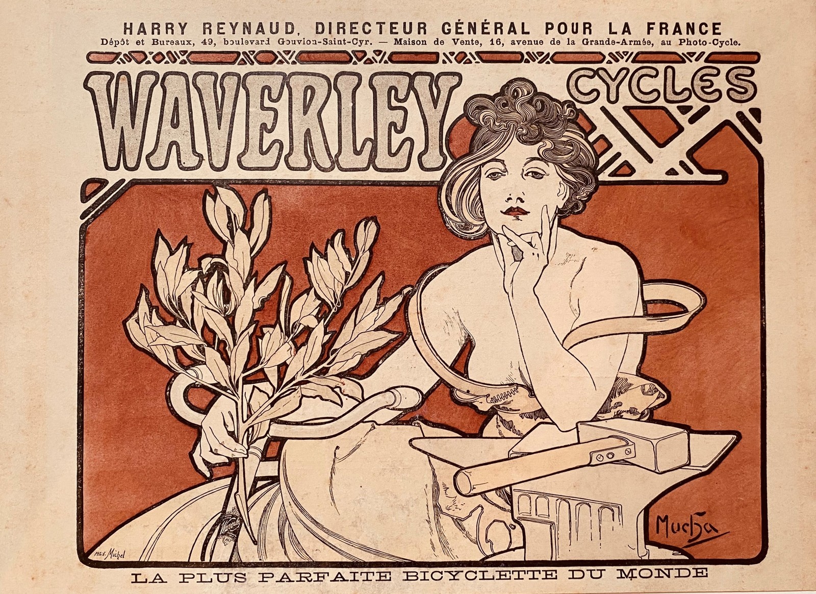 ALPHONSE MUCHA (1860-1939) Waverley Cycles, 1898