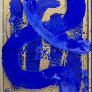 KLINGENBERG, Alias Alain de schütter (XX-XXI) Composition abstraite bleue,2022.