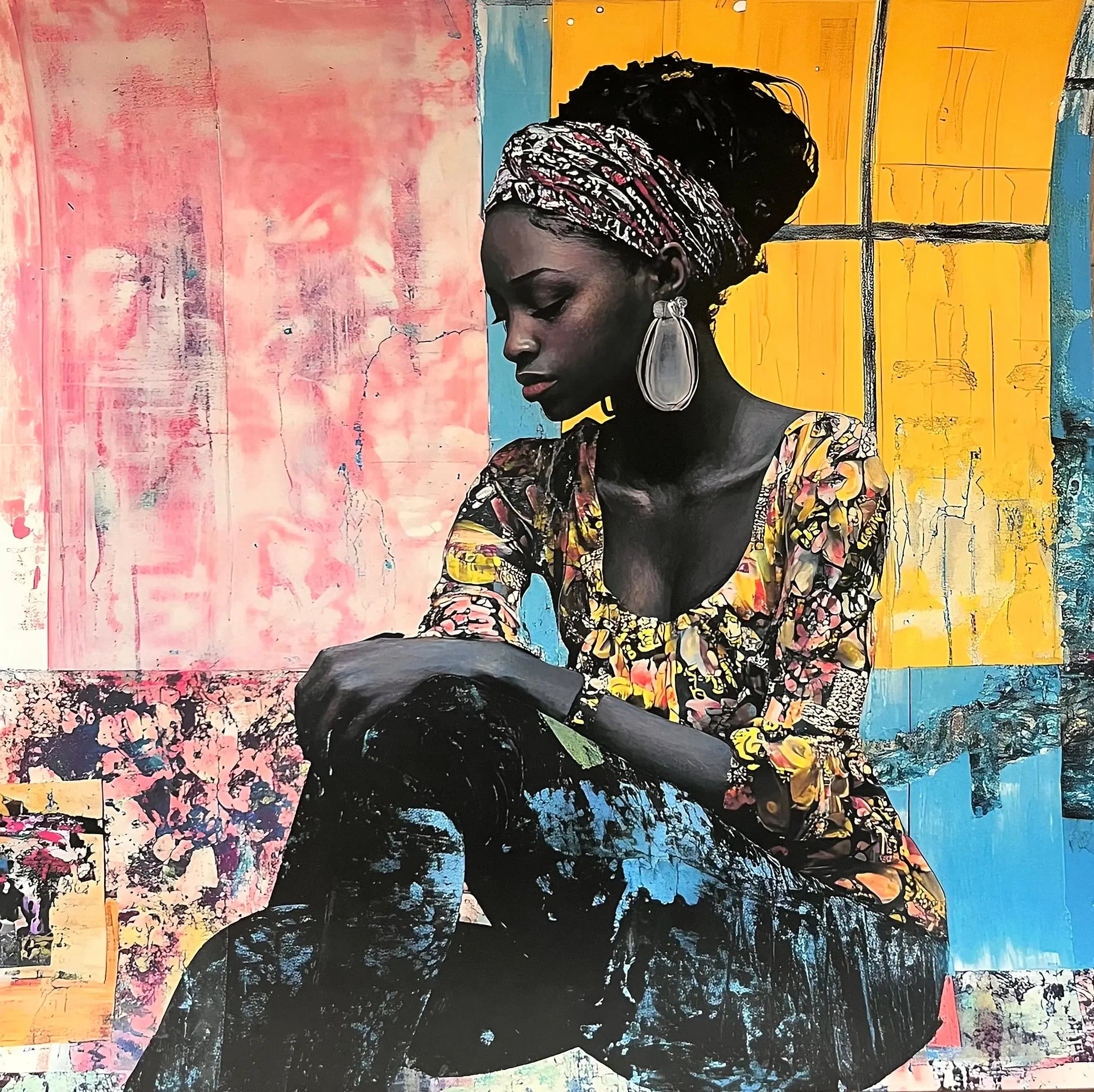 Babacar SOW (Né en 1990) Reflections in color.2024.