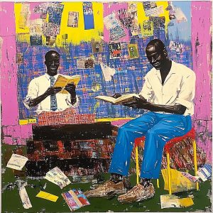 Alemaheyu BEKELE (Né en 1976) The Readers,2016.