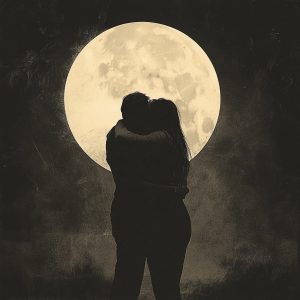 Nova BLAZE (Né en 1991) Silhouette on Love under the full moon,2022.