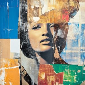 Fatoumata DIARA (Née en 1996) Cultural Collage, 2023.