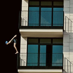 MR STRANGE (Né en 1964) Le plongeon.