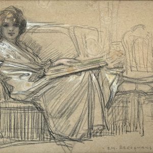 Emile BERCHMANS (1867-1947)  Femme allongée.