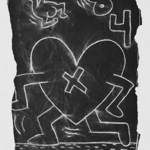 Keith HARING (1958-1990), Attribué à. Subway drawing, 1984.