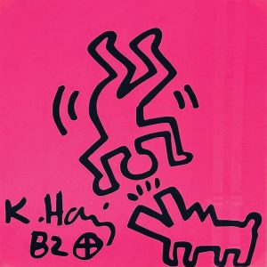 KEITH HARING (1958-1990), Attribué à. Composition,1982