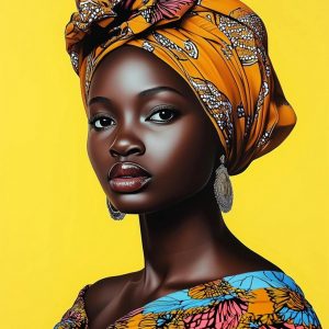 Ansou NIABALY (XX-XXIème siècle)  Sunlit Elegance.2024.