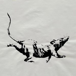 BANKSY (Anglais - Né en 1974 (d'aprés)   "Gdp Rat" 2019