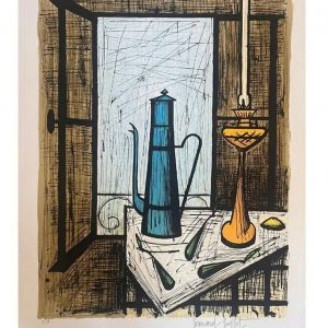 Bernard BUFFET (1928-1999)  La cafetière bleue, 1984.