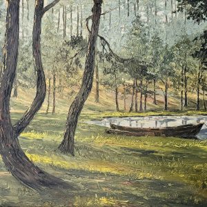 Alexandre ALTMANN (1885-1950)   La Barques sur un étang.