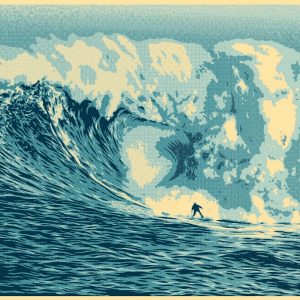 OBEY, Shepard FAIREY (Né en 1970), D’Après.  Infinite Wave (Blue Edition), 2015.