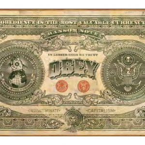 OBEY, Shepard FAIREY (Né en 1970), D’Après.  Obedience Is the Most Valuable Currency, 2003.