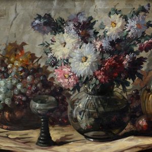 Osip Emmanuelovich BRAZ (1873-1936)  Composition aux fleurs et aux fruits.