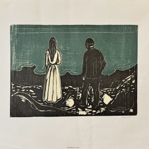 Edvard MUNCH (1863-1944),D’Après.  ” Two Human Beings, The Lonely Ones, 1894.