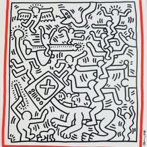 Keith HARING (1958-1990), Attribué à.  Sans titre, 1989.