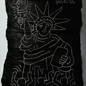Keith HARING (1958-1990), Attribué à.  Subway drawing, NY, circa 1983-84.