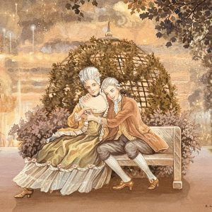 ECOLE DU DEBUT DU XXème SIECLE  Les amoureux sous la tonnelle,1912.