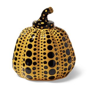 Yayoi KUSAMA (Née en 1929).  Pumpkin jaune .