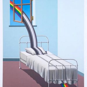 Patrick HUGHES (Né en 1939)  Greybow, 2020.