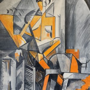 Nadezhda A. UDALTSOVA (1885-1961), Attribué à.  Personnage cubiste.