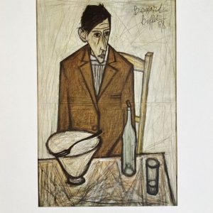 Bernard BUFFET (1928-1999) , D'Après (after)  - Le buveur assis, 1966