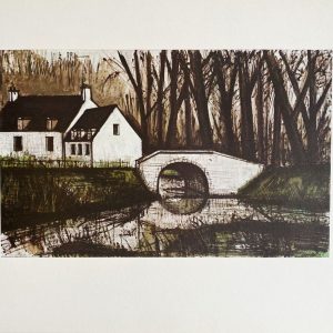 Bernard BUFFET (1928-1999) , D'Après (after)  - Pont sur la rivière, 1966