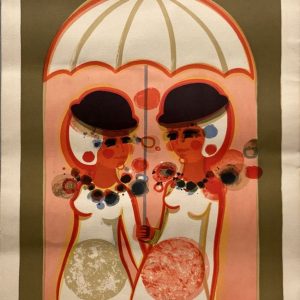 Frédéric MENGUY (1927-2007)  - Le parapluie, 1975