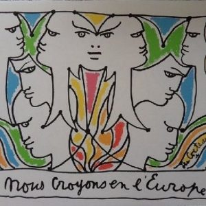 Jean COCTEAU (1889-1963) - Visages de l'Europe, 1961.