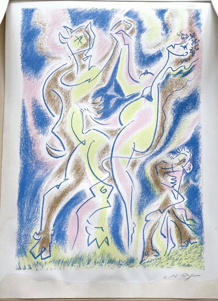 André MASSON (1896-1987)- Nymphe et satyre, 1971. - Image 4