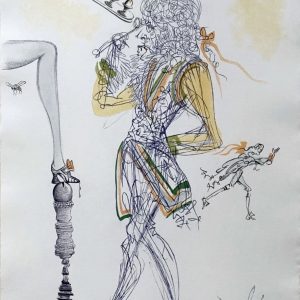 Salvador DALI (1904-1989) - L'homme et les six œufs (Dali illustre Casanova), 1967.